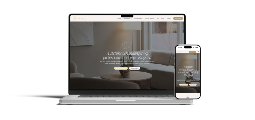 Klinik Jeunesse - hjemmeside, logodesign og visuel identitet